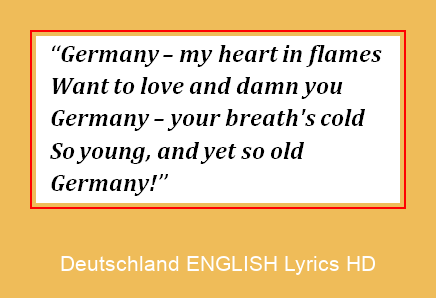 Deutschland ENGLISH Lyrics HD サムスンの着信メロディを無料でダウンロードしてください